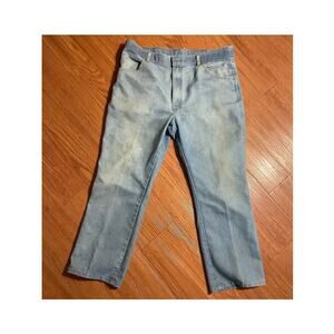 Wrangler Men’s Vintage Jeans Size 38x29 Light Blue Hook Closure Western Heritage